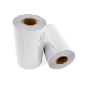 Ribbon BIANCO mm 80x300 Mt RESINA per stampanti trasferimento termico ink out