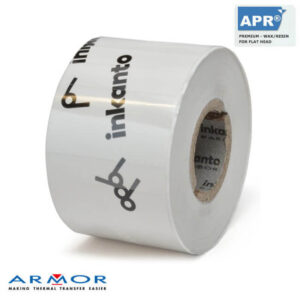 Ribbon mm 60x300 mt BIANCO Cera-Resina APR5W Inkanto a trasferimento termico
