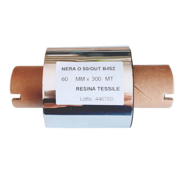Ribbon mm 60x300 mt RESINA TESSILE per stampante Toshiba B-SA4T