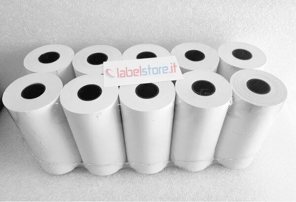 Rotoli mm 76x20 mt carta termica per stampanti portatili Zebra 10 pz