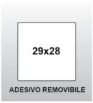 ETICHETTA 29x28 BIANCO CON ADESIVO PERMANENTE PER PREZZATRICE