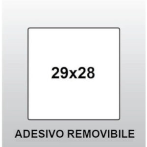 ETICHETTA 29x28 BIANCO CON ADESIVO PERMANENTE PER PREZZATRICE
