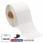 Etichetta 100x50 mm TERMICA TOP adesivo REMOVIBILE in rotolo da 1000 pz