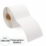 Etichetta 100×150 mm Polipropilene Bianca adesiva in rotolo da 400pz F.76