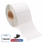 Etichetta 100x50 mm TERMICA diretta bianca adesiva in rotolo da 1000 pz