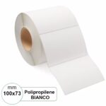 Etichetta 100×73 mm PPL (Polipropilene) Bianca adesive in rotolo stampabili da 500pz