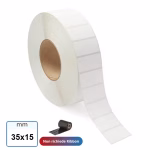 Etichetta TERMICA 35x15 mm adesiva bianca stampabili in rotolo da 3000 pz