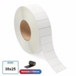 38x25 mm Etichette VELLUM adesive in rotolo stampabile a trasferimento termico 1000 pz