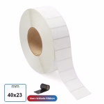 Etichetta TERMICA 40x23 mm adesiva bianca in rotoli da 2500 pz
