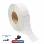 Etichetta TERMICA 40x23 mm adesiva bianca in rotoli da 2500 pz
