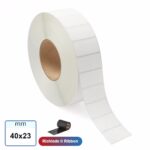 40x23 mm Etichette VELLUM adesive in rotolo stampabile a trasferimento termico