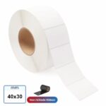 Etichetta TERMICA diretta mm 40x30 adesiva neutra in rotolo stampabile 2000 pz