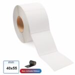 Etichetta TERMICA 40x55 mm adesiva bianca stampabili in rotolo da 1000 pz
