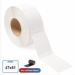 Etichetta mm 47x61 TERMICA diretta bianca adesive in rotolo da 700 pz