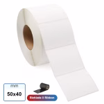 Etichetta 50x40 mm Vellum adesiva in rotolo stampabile a trasferimento termico
