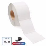 Etichetta 58x60 mm carta TERMICA adesiva bianca in bobina per stampanti e bilance