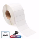 Etichetta 60x20 mm carta adesiva VELLUM stampabile con ribbon