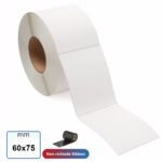 60x75 mm Rotolo etichette TERMICHE adesive bianco per bilance elettroniche