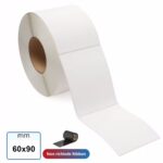 Etichetta 60x90 mm TERMICA adesiva bianco in rotolo per stampante termica diretta