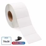 Etichette adesive 70x30 mm carta VELLUM bianco stampabili a trasferimento termico