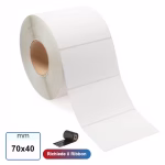 Etichetta 70x40 mm VELLUM adesive in rotolo per stampante di etichette a trasferimento termico