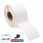 Etichetta 80x120 mm VELLUM adesiva in rotolo da 500 pz Foro 40