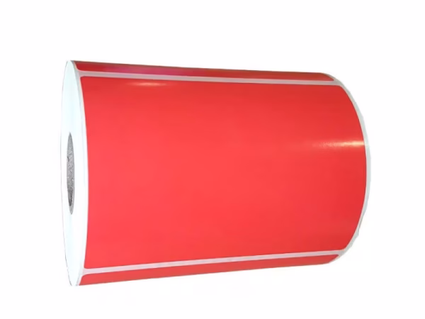 Etichetta 100x73 mm Polipropilene ROSSO adesiva in rotolo da 500 pz