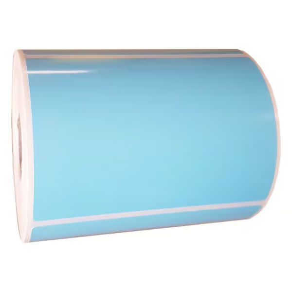 Etichetta 100x73 mm Polipropilene CELESTE adesiva in rotolo da 500 pz