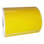 Etichetta 100x73 mm Polipropilene GIALLO adesiva in rotolo da 500 pz