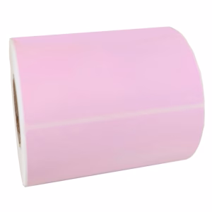 Etichetta 100x73 mm Polipropilene ROSA adesiva in rotolo da 500 pz