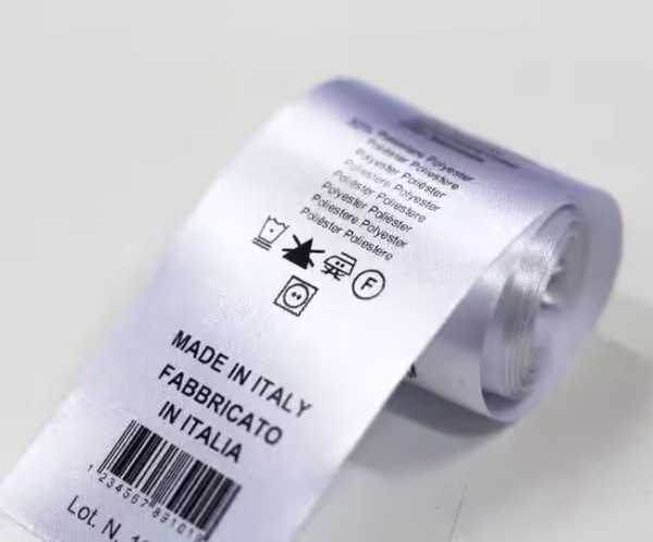 Nastro RASO 30mm 100Mt per stampa etichette composizioni e taglie per capi abbigliamento