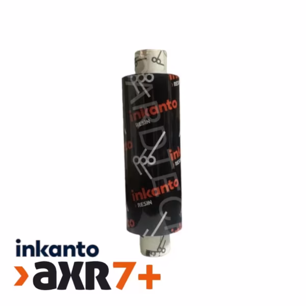 Ribbon 83x74 Mt RESINA AXR7+ INKANTO nero per stampa a trasferimento termico