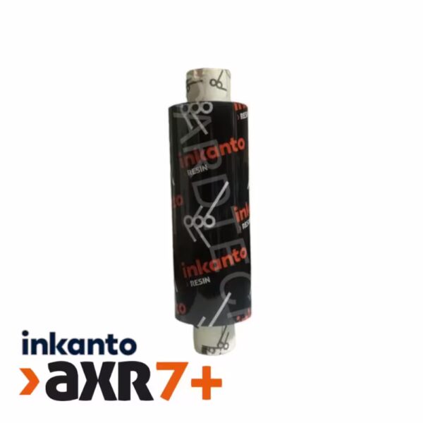 Ribbon 83x74 Mt RESINA AXR7+ INKANTO nero per stampa a trasferimento termico