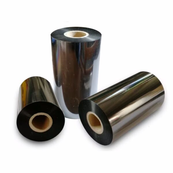 Ribbon 110x450 mt CERA nero Ink OUT per trasferimento termico alta qualità