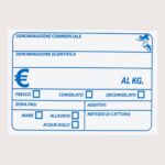 Segnaprezzi per PESCHERIA mm 140x100 in PVC cancellabili