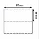 etichetta in cartoncino termico mm87x50 per scaffali e frontalini