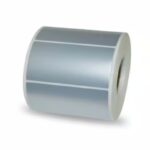 Etichette 100x54 mm POLIESTERE ARGENTO stampabili a trasferimento termico in rotolo 500 pz