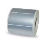 Etichetta 100x80 mm POLIESTERE ARGENTO in rotolo stampabili a trasferimento termico