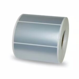 100x80 mm Etichette POLIESTERE ARGENTO in rotolo stampabili a trasferimento termico
