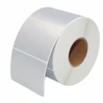 Etichette 46x30 mm POLIESTERE ARGENTO in rotolo stampabili a trasferimento termico