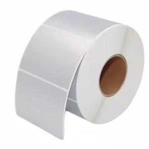 Etichette 46x30 mm POLIESTERE ARGENTO in rotolo stampabili a trasferimento termico