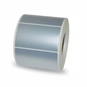 Etichetta 75x28 mm POLIESTERE ARGENTO stampabili a trasferimento termico in rotolo 750 pz