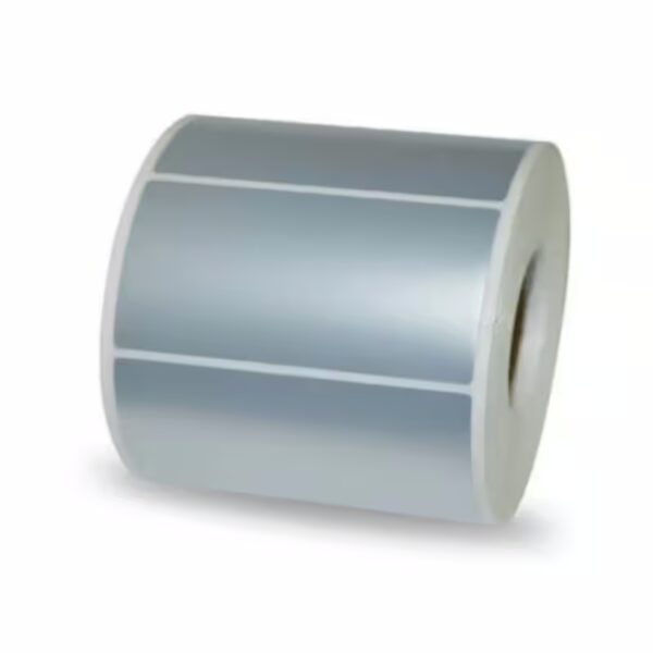 Etichetta 80x40 mm POLIESTERE ARGENTO stampabili in rotolo da 500 pz
