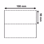 Etichetta 100x50 mm Cartoncino Termico diretto per frontalini e cartellini con strappo facilitato