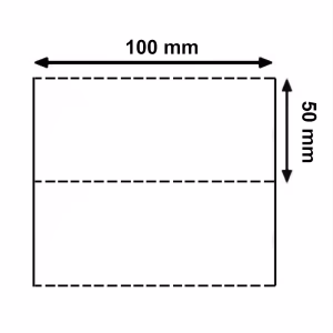 Etichetta 100x50 mm Cartoncino Termico diretto per frontalini e cartellini con strappo facilitato