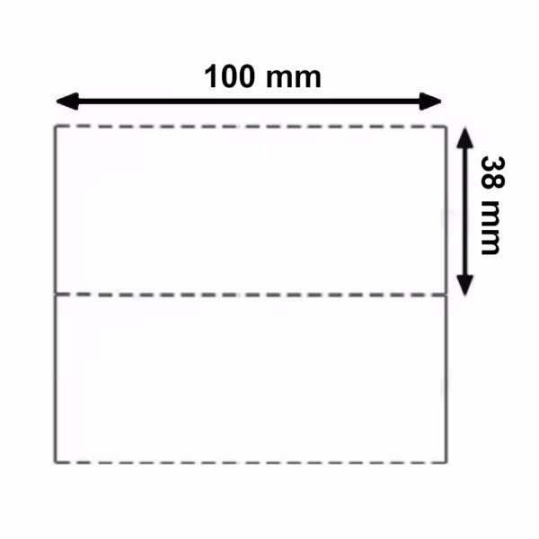 Etichetta 100x38 mm in Cartoncino Termico diretto per frontalini e cartellini con strappo facilitato