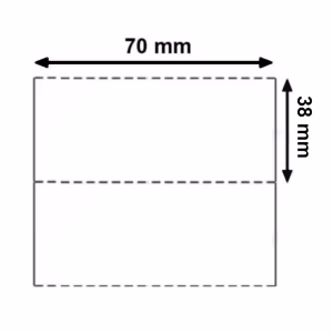 Cartellino 70x38 mm in CARTONCINO VELLUM a rotolo per frontalini e segnacolli