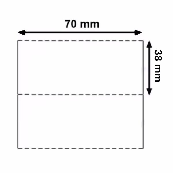 Cartellino 70x38 mm in CARTONCINO VELLUM a rotolo per frontalini e segnacolli