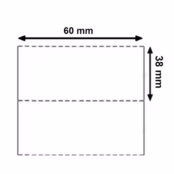 Cartellino 60x38 mm in Cartoncino Vellum a rotolo per frontalini e segnacolli