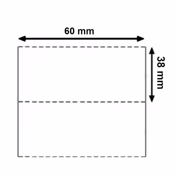 Cartellino 60x38 mm in Cartoncino Vellum a rotolo per frontalini e segnacolli